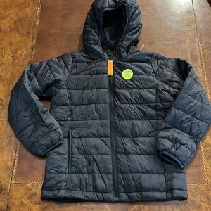 Xersion Black Jacket That packs into Hood Youth S8
